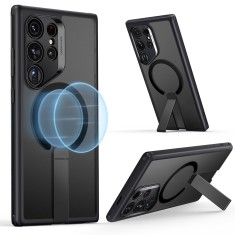 Husa Samsung Galaxy S24 Ultra ESR Boost Flickstand HaloLock, negru frost foto