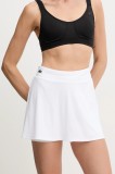 Lacoste fustă culoarea alb, mini, evazați, JF4193