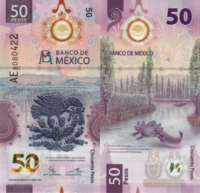 MEXIC 50 pesos 2021 polymer UNC!!! foto