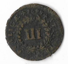 Moneda 3 reis 1699 - Portugalia, cotatii ridicate! foto
