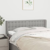 Gossi tablie de pat cu aripioare gri deschis 147x16x78/88 cm textil