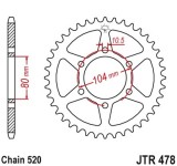 Pinion spate 38 dinti pas lant 520 &ndash; Kawasaki ZXR 400 - ZX-6R 600 Ninja - ZX-6R 636 Ninja - ER-6F - ER-6N 650 Versys - Vulcan 650