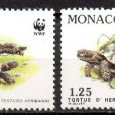 Monaco 1991, Fauna, WWF, serie neuzata, MNH