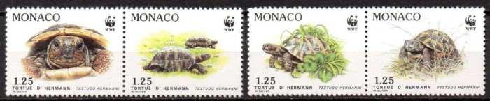 Monaco 1991, Fauna, WWF, serie neuzata, MNH