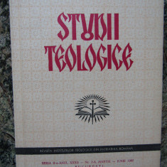 STUDII TEOLOGICE , SERIA A -II A ANUL XXXII NR 3-6 MARTIE- IUNIE 1980