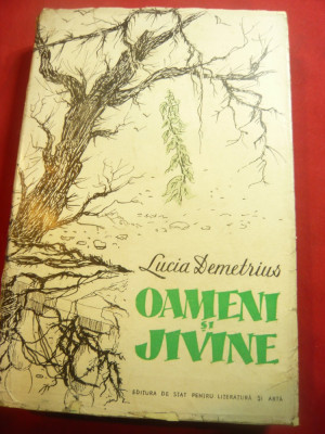 Lucia Demetrius - Oameni si Jivine- Prima Ed. 1956 ,supracoperta Ligia Macovei foto