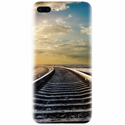 Husa silicon pentru Apple Iphone 7 Plus, Railroad Horizon foto