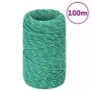 VidaXL Fr&acirc;nghie de barcă, verde, 2 mm, 25 m, polipropilenă 152690