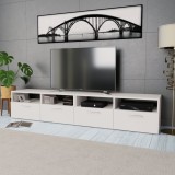 vidaXL Comode TV 2 buc, PAL, 95 x 35 x 36 cm, alb