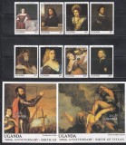 Uganda 1988 - A 500-a aniversare a nașterii lui Titian, Serie + 2 Colite, SET COMPLET, MNH