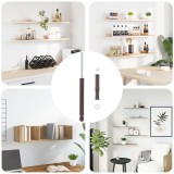 Cumpara ieftin Brackets pentru rafturi flotante 12 pcs Maro &Oslash;12 x 190 mm Oțel