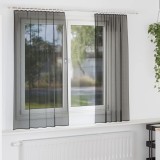vidaXL Perdele Voile cu buzunare pentru bare 2 buc Negru 4102167
