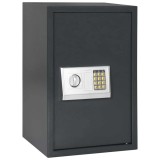 Seif electronic cu raft gri &icirc;nchis 40x35x60 cm oțel