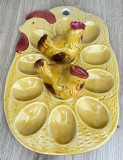 Platou pentru oua / Platou compartimentat - 10 oua + solnite - Cocos + gaini