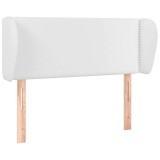 Cumpara ieftin Tablie de pat cu aripioare alb 103x23x78/88 cm piele ecologica
