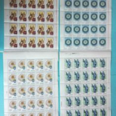 TIMBRE ROMANIA 1993 L.P.1330 ANIVERSARI EVENIMENTE 4 COLI 25 VALORI MNH