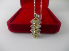 Colier Luxury Crystal dublu placat aur 18K foto