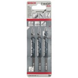 Bosch T 144 DP - Set panze fierastrau pendular tija cu un prag de prindere (T) 100 mm lemn taiere dreapta grosiera 3 bucati
