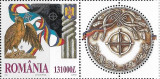 2002-LP 1598a-Romania invitata in NATO, marca cu holograma cu vinieta, Nestampilat