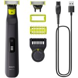 Aparat hibrid de barbierit si tuns pentru fata si corp PHILIPS OneBlade Pro QP6542/15, 2 lame 360, pieptene cu 20 de setari de lungime (0,4-10 mm), 2