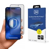 Folie de protectie Ecran Matte Privacy 3MK HardGlass Max pentru Apple iPhone 17 Pro, Sticla Securizata, Full Glue