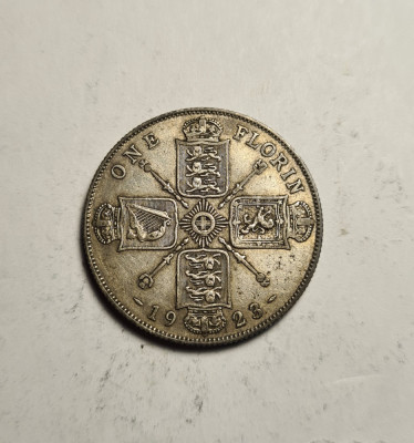 1 One Florin 1923 Patina foto