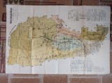 HARTA JUDETULUI MUSCEL, 1923 * LUCRATA DE BRATULESCU SI PATRAULEA* CROMOLITO