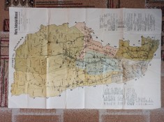 HARTA JUDETULUI MUSCEL, 1923 * LUCRATA DE BRATULESCU SI PATRAULEA* CROMOLITO
