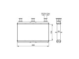 Radiator Incalzire BMW Seria 5 E60/E61, 06.2003-2010, 520d, 525d, 530d, 535d diesel, aluminiu brazat/aluminiu, 258x135x26 mm,