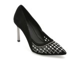 Pantofi eleganti FLAVIA PASSINI negri, H2407, din piele intoarsa
