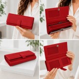 Cumpara ieftin Portofel Dama Luxury din Piele Naturala rosu, Compartimentare Dubla 2 in 1, Portcard, Compartiment Bancnote, Monede si Documente, Magrot 26028