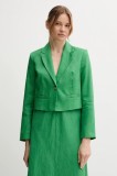 United Colors of Benetton sacou de in culoarea verde, un singur rand de nasturi, uni, 2AGHDW037