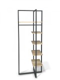 Raft modern din lemn masiv si metal &bull; model CORALIA