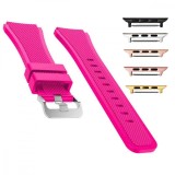 Curea silicon compatibila Apple Watch 10, 46mm, Roz