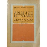 Zaharia Macovei - Analize literare pentru bacalaureat si admiterea in facultate (Editia: 1973)
