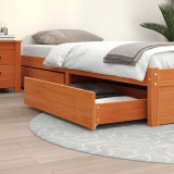 Sertare pentru pat, 4 buc., maro ceruit, lemn masiv pin GartenMobel Dekor, vidaXL