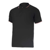 Tricou Bumbac Polo Subtire / Negru - 2Xl