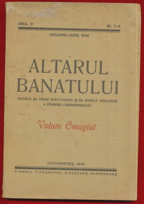 Altarul Banatului&amp;quot;Volum Omagial&amp;quot; 60 ani Episcop Veniamin Nistor - 1946 foto