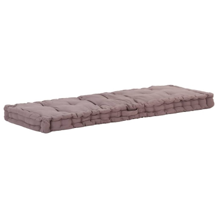vidaXL Pernă podea canapea din paleți, gri taupe, 120x40x7 cm, bumbac