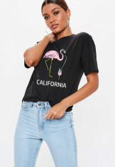 Tricou dama negru - California foto