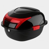 Cutie portbagaj moto / scuter, 41x38x28 cm, FIXATO, cu cheie și sistem antifurt, Negru