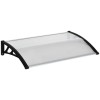 Copertina marchiza, policarbonat si aluminiu, transparent, 110x60x23 cm, ART