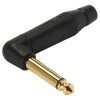 Mufa 6.3mo tata 90grd metal aurita neagra AMPHENOL