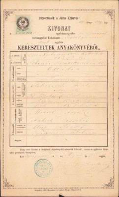 A867 Extras registru biserica romano-catolică, 1870, Cărpiniș, județul Timiș foto