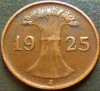 Moneda istorica 1 REICHSPFENNIG - GERMANIA, anul 1925 *cod 3142 - litera J, Europa