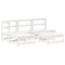 Set mobilier relaxare de gradina 5 piese alb lemn masiv de pin