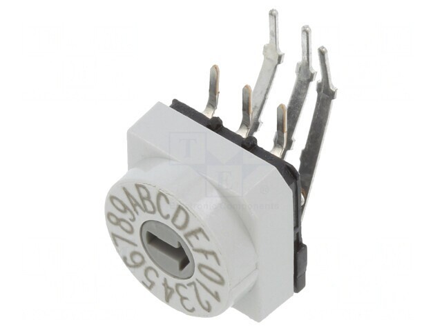 &Icirc;ntrerupător codificare HEX/BCD 16 poziții THT 80m&Omega;