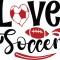 Sticker decorativ, Text Fotbal, Negru, 10043ST-13