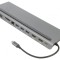 Stație de andocare USB 3.0 100W Negru-Gri