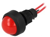 Lampă LED de Control Roșie 230V &Oslash;13mm IP20 Plastic